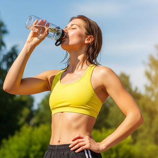 person drinking water after sun exposure for natural liver detox and UV protection