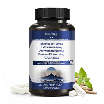 Magnesium Glycinate 300mg Triple Complex Supplement Capsules 120 Counts