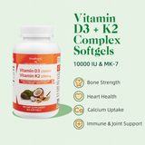D3 K2 Benefits – Bone Health, Calcium Absorption, Immune Support – Plant-Based and Effective