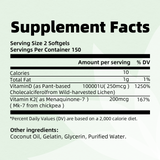 Supplement Facts – Vegan D3 10,000 IU + K2 200 mcg with MCT Oil – Non-GMO