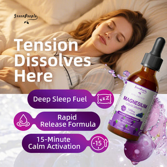 Magnesium Glycinate Liquid Drops – 1000mg 5-in-1 High Absorption Magnesium with D3/K2/B6, Fast-Acting, Sugar-Free Grape Flavor, 2 fl oz