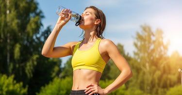 person drinking water after sun exposure for natural liver detox and UV protection