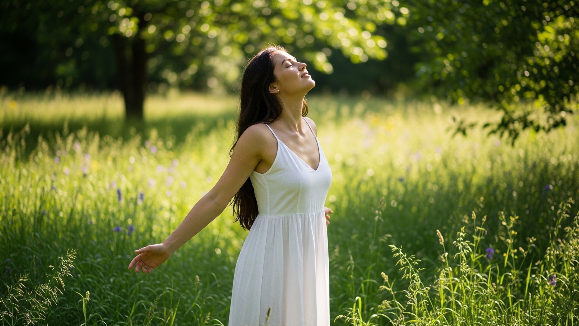 Outdoor wellness moment supporting antioxidant benefits and daily self-care with L-Ergothioneine.