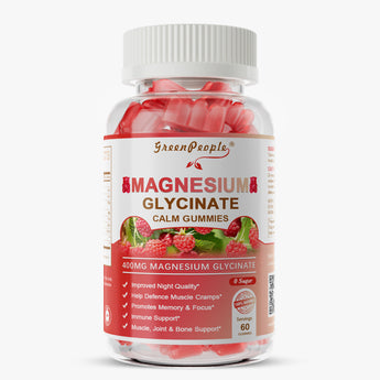 Magnesium Glycinate Gummies 400mg – Sleep Aid, Muscle & Nerve Support – Sugar-Free, Vegan Raspberry Flavor