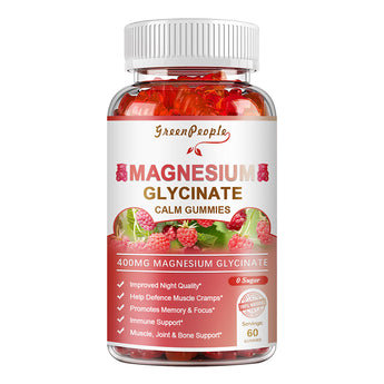 GreenPeople Magnesium Calm Gummies – Sugar-Free Raspberry Flavor for Sleep & Relaxation