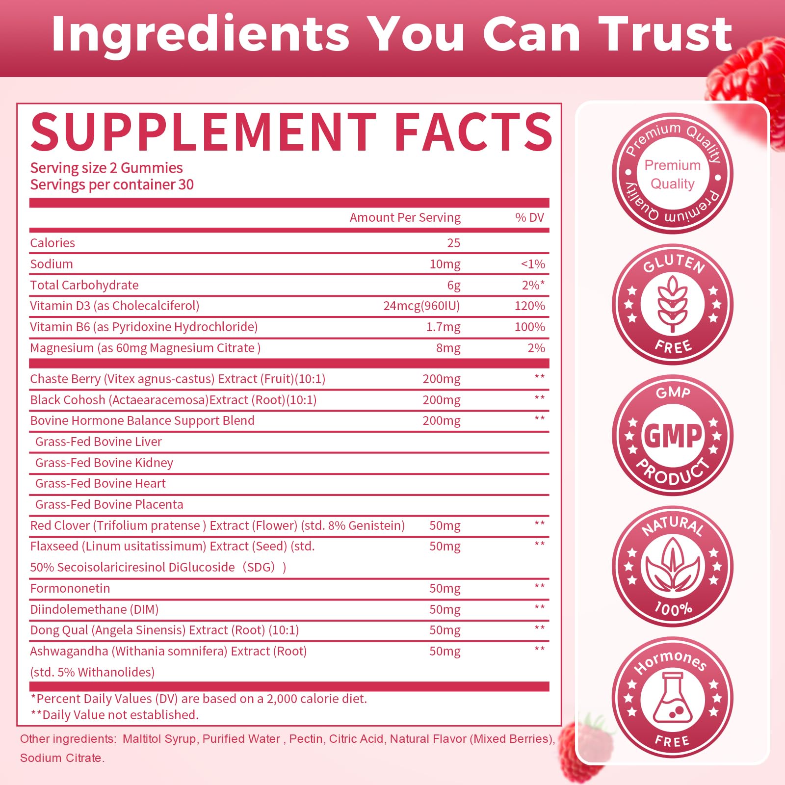 GreenPeople Menopause Relief Gummies — 16-in-1 Herbal + Beef Organ Support, Sugar-Free, 60 CT - GreenPeople