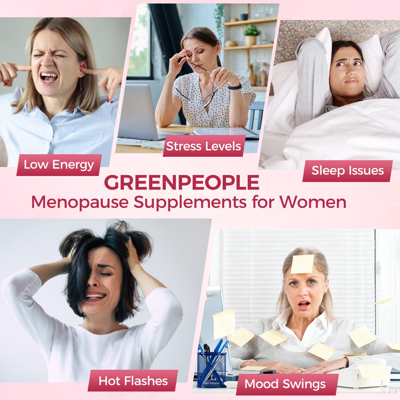 GreenPeople Menopause Relief Gummies — 16-in-1 Herbal + Beef Organ Support, Sugar-Free, 60 CT - GreenPeople