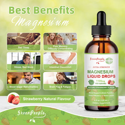 Magnesium Complex Supplement Sleep Liquid Drops Pineapple Flavor and Strawberry Flavor