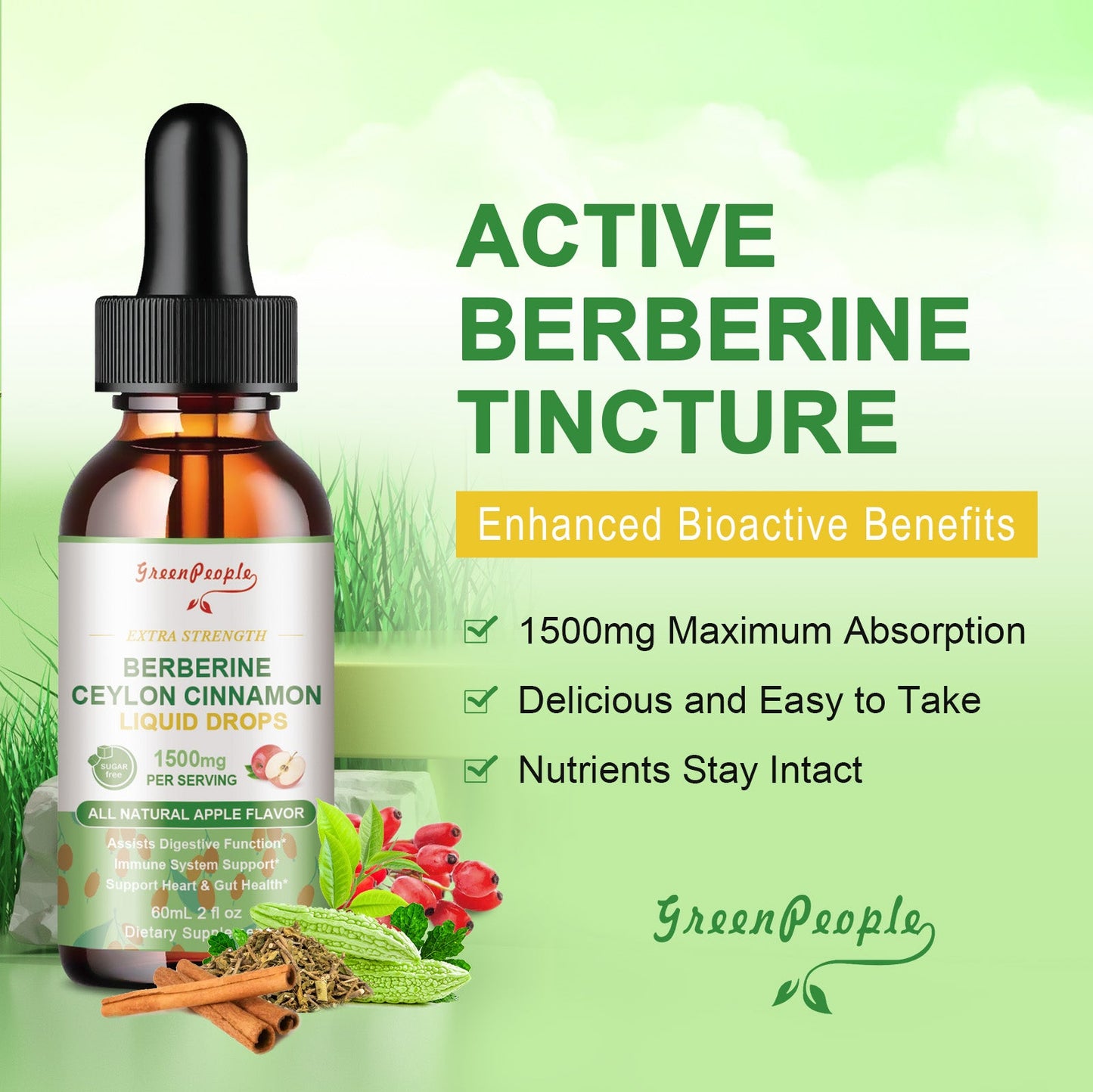 Berberine Liquid Drops & Sugar-Free Magnesium Gummies Blood Sugar and Sleep Support & Electrolyte Balance Bundle