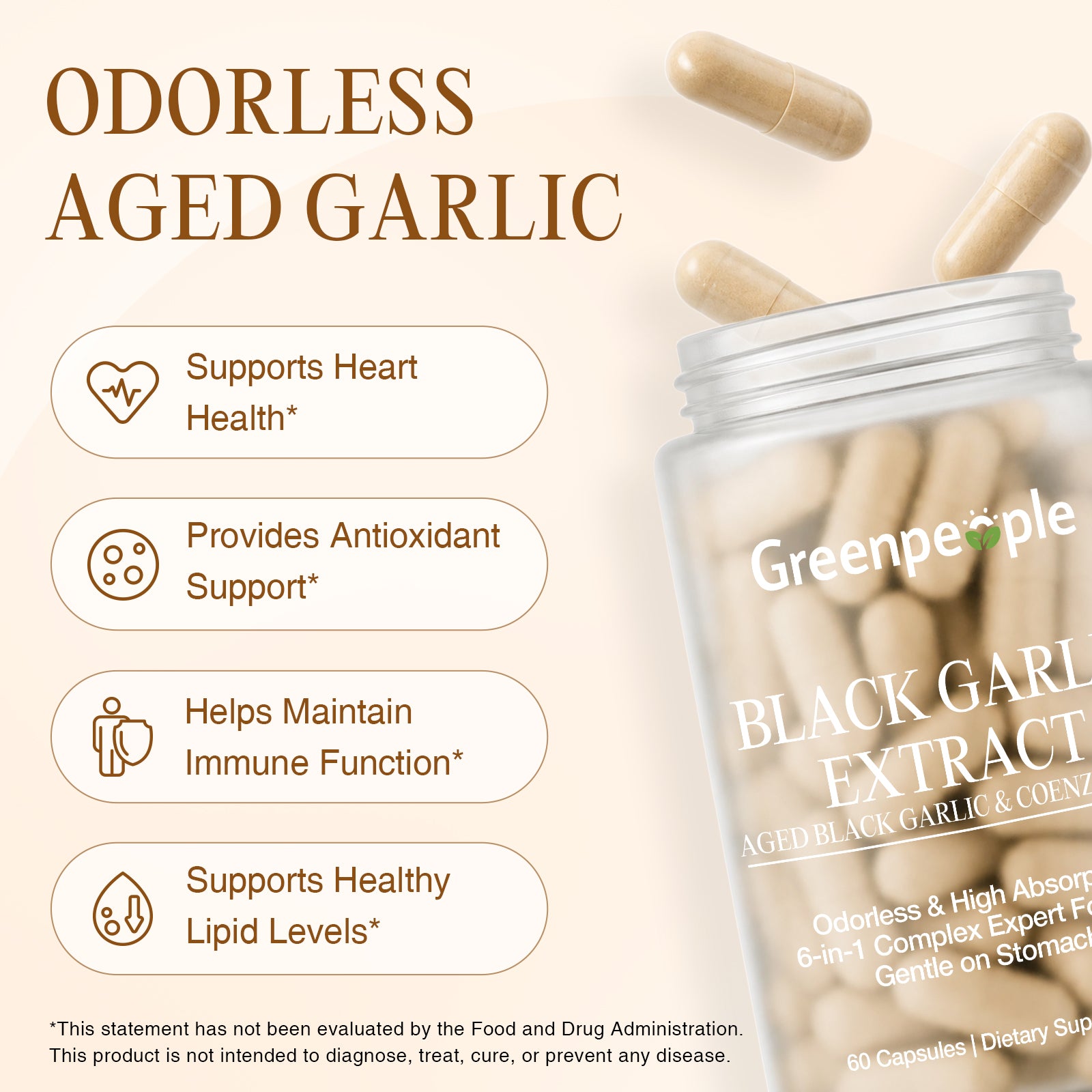 Black Garlic CoQ10 Capsules | 60 pcs