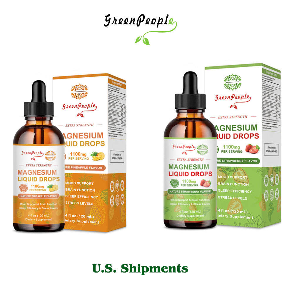 Magnesium Complex Supplement Sleep Liquid Drops Pineapple Flavor and Strawberry Flavor