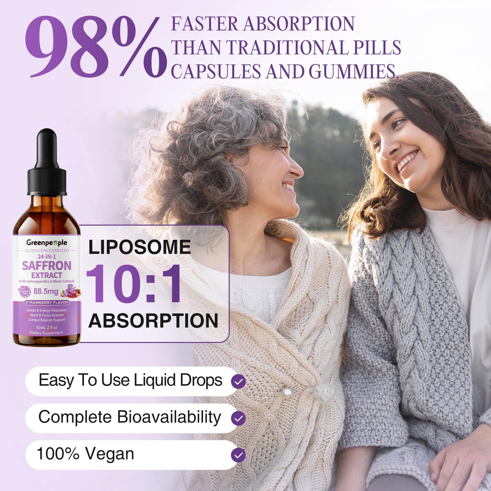 24-in-1 Saffron Extract Liquid Drops | 60mL