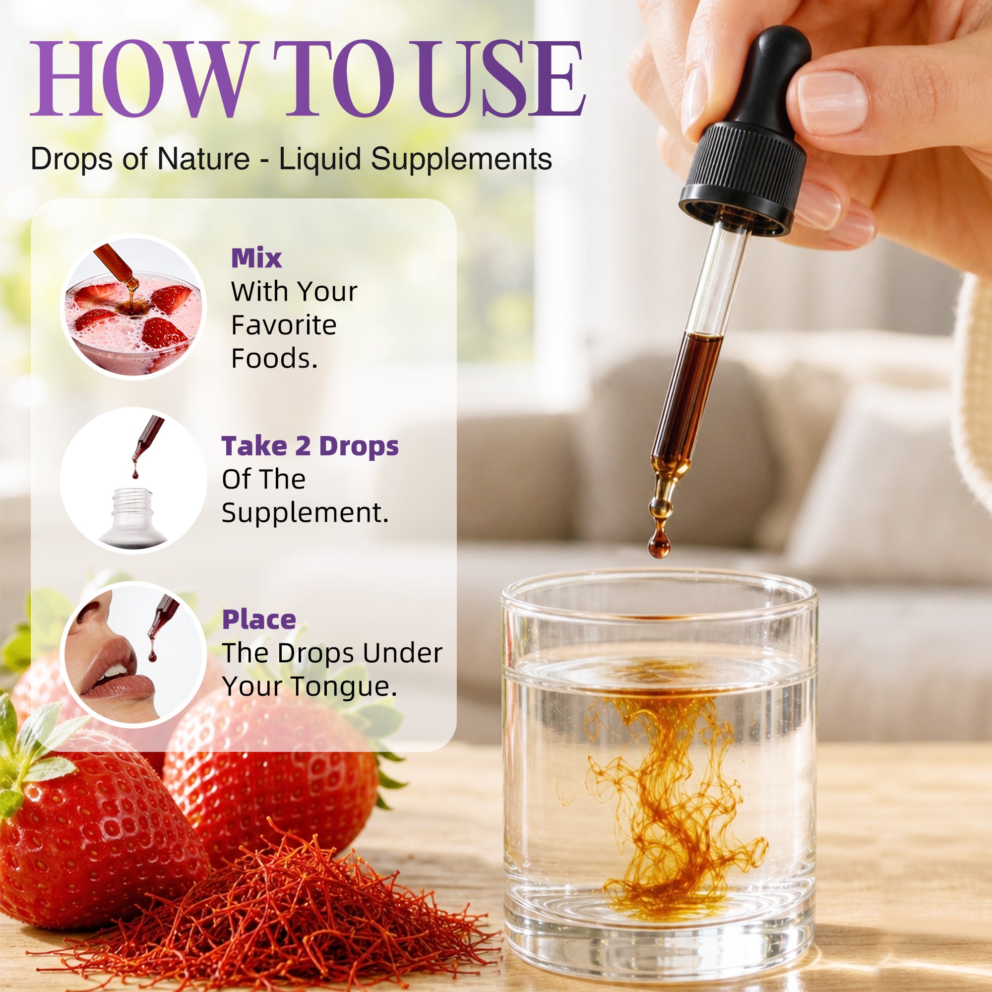 24-in-1 Saffron Extract Liquid Drops | 60mL