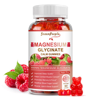 GreenPeople Magnesium Calm Gummies – Natural Raspberry, Sleep Support, Vegan & Sugar-Free