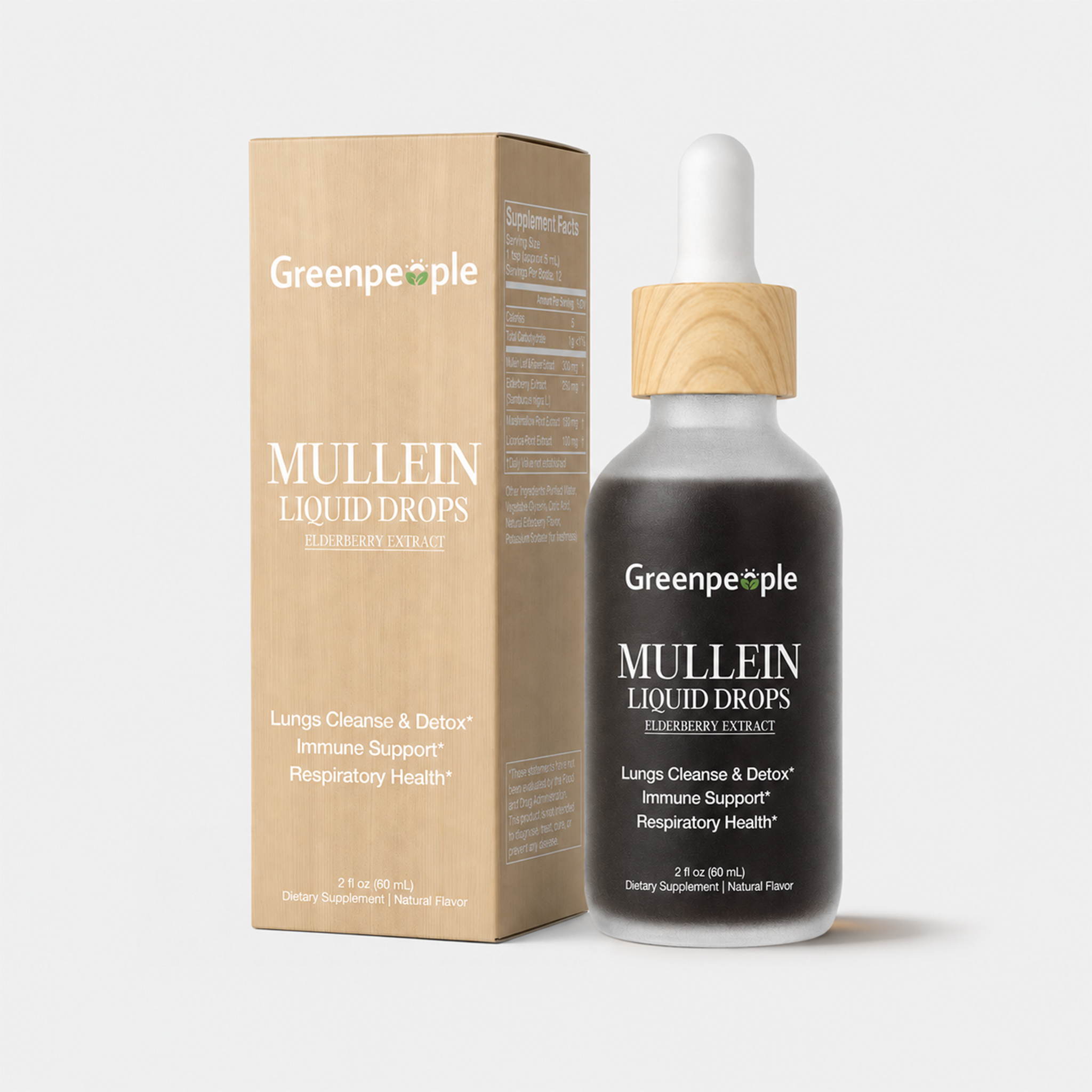 Mullein Leaf Extract Liquid Drops | 2 FL OZ (60 mL)