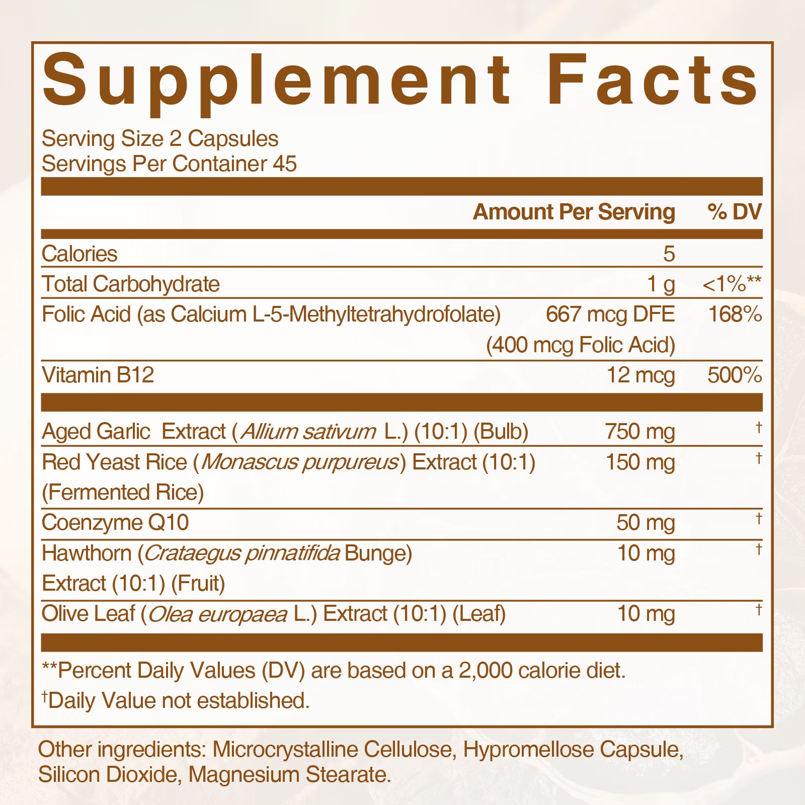 GreenPeople aged garlic supplement with COQ10 capsules, supporting heart and immune health, shown in a bottle with supplement facts label.