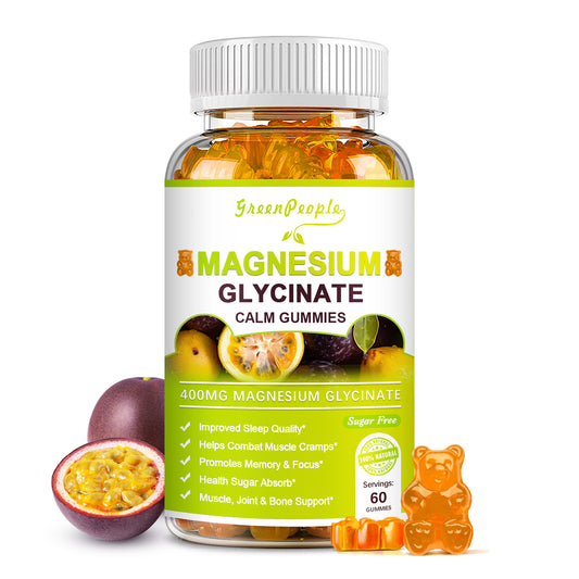 GREENPEOPLE Passion Fruit Flavor Magnesium Glycinate Gummies