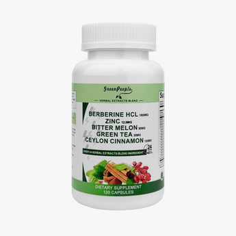Berberine Capsules Supplement HCL 1500mg with Ceylon Cinnamon - 120 Counts