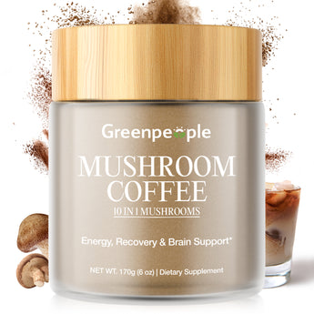 GREENPEOPLE Mushroom Blend Powder Supplement for Coffee & Smoothies - GreenPeople