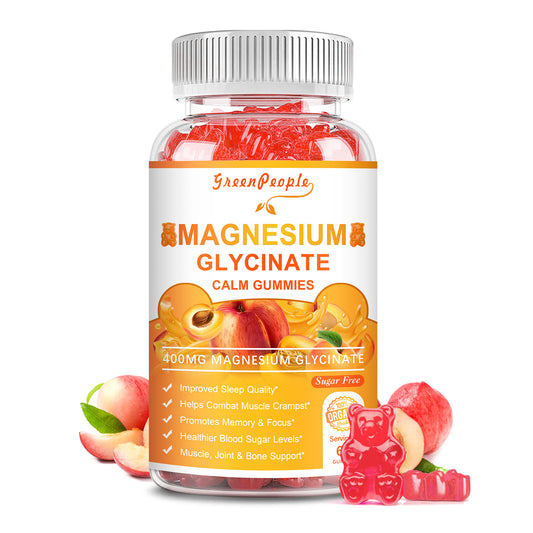 GREENPEOPLE Peach Flavor Magnesium Glycinate Gummies