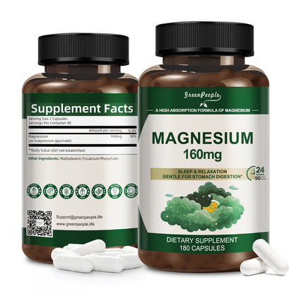 Magnesium Capsule Supplement for Muscle,Joint,Sleep, 180 counts