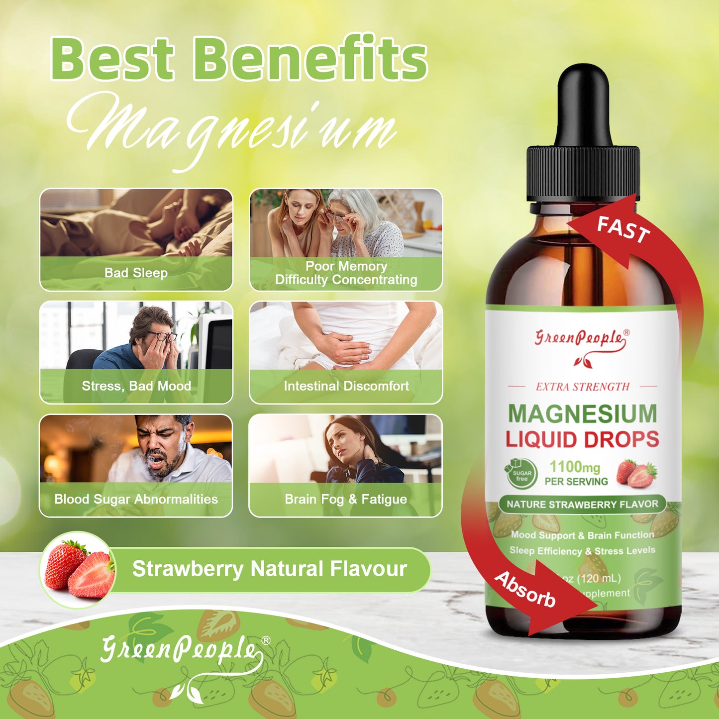 Liquid magnesium supplement for sleep