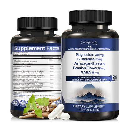 Magnesium Glycinate 300mg Supplement Capsules