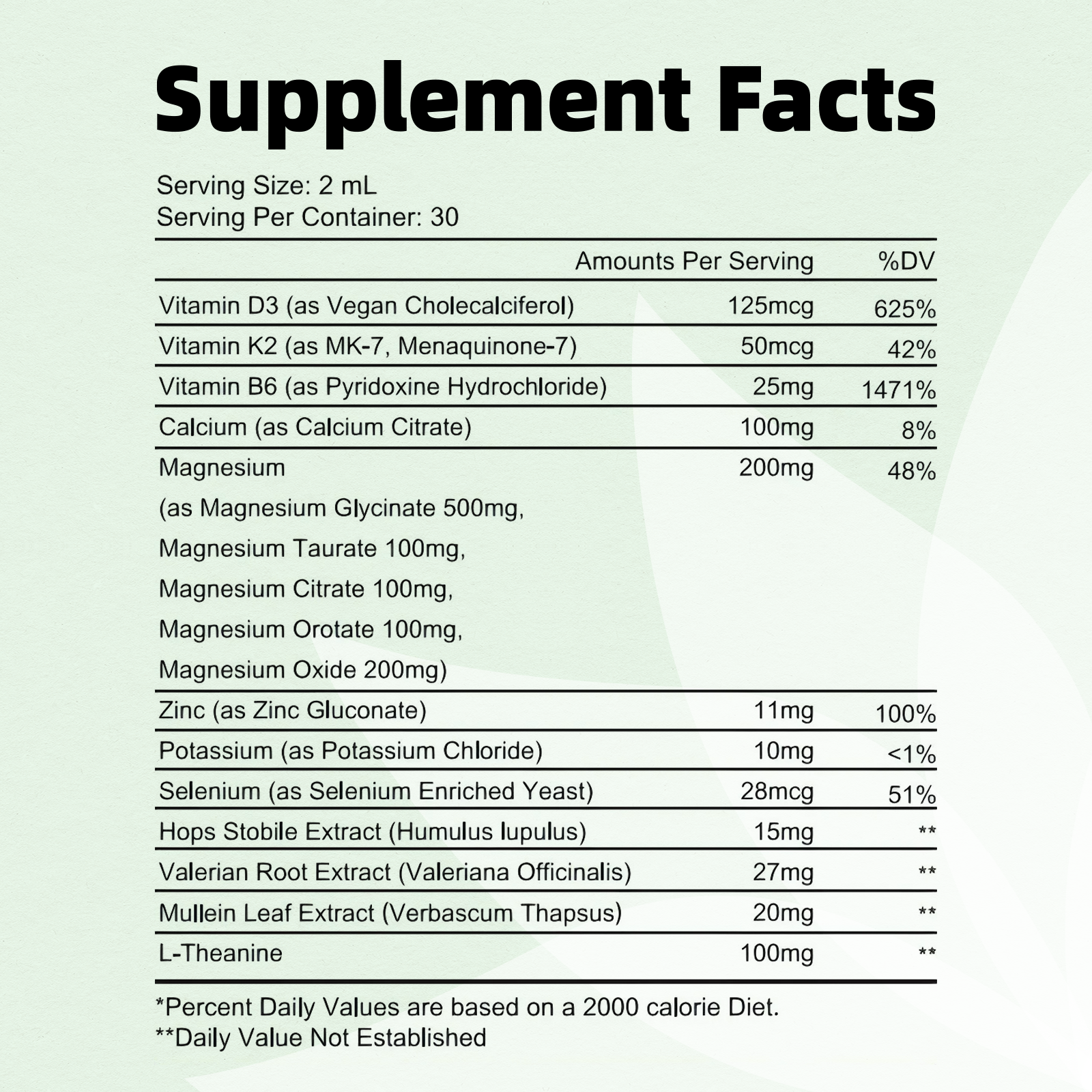 GreenPeople Magnesium Glycinate Liquid Drops – 1000mg Liquid Magnesium Complex with D3, K2 & B6 – Sugar-Free Grape Flavor - GreenPeople