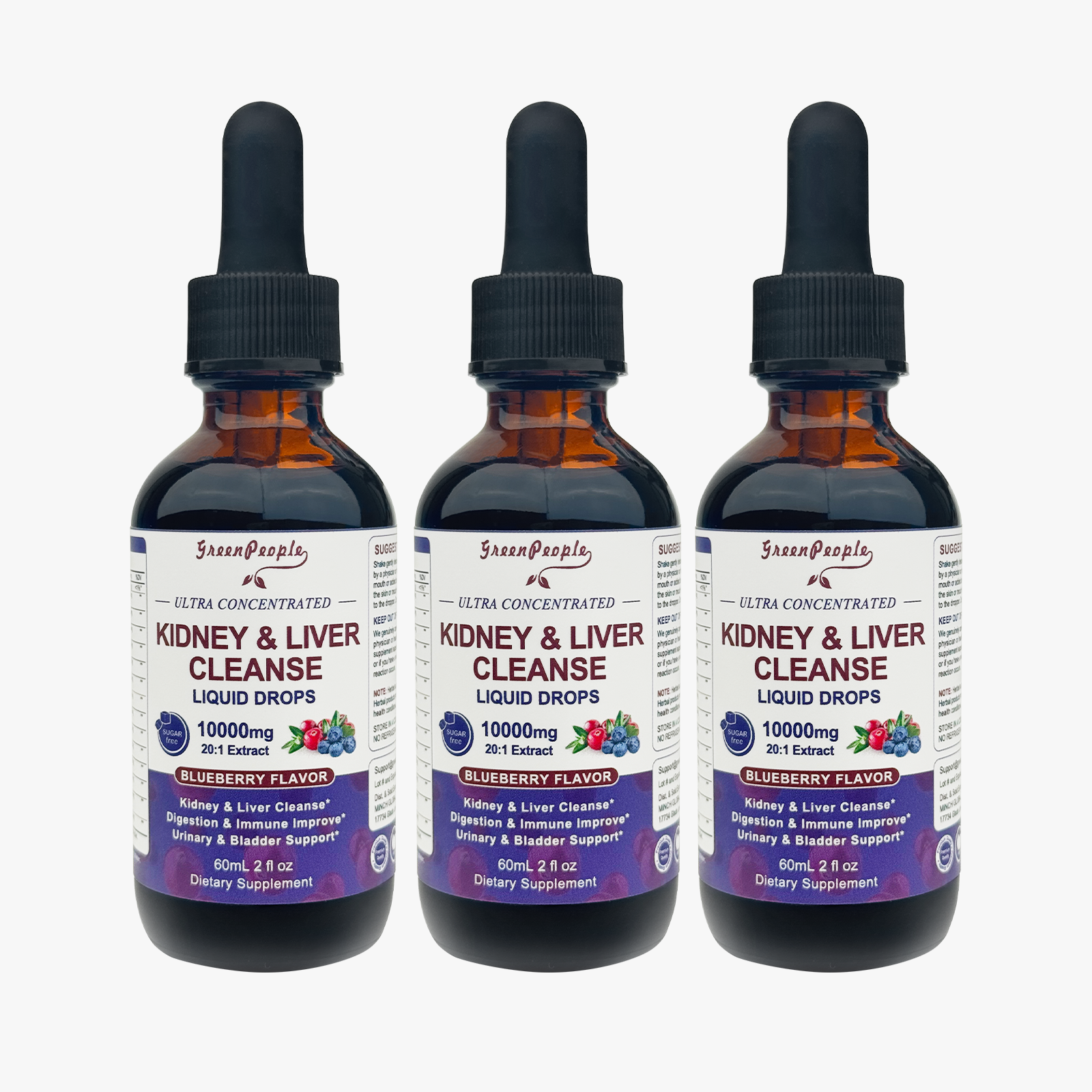 Kidney liver cleanse liquid drop 3 bottles