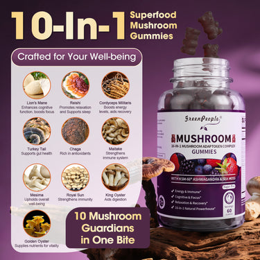 Mushroom Complex with Lion’s Mane, Cordyceps, Reishi, and Ashwagandha