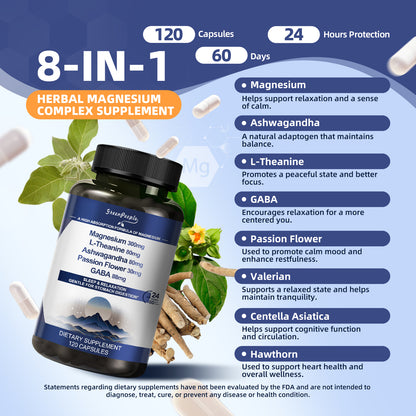 Magnesium Glycinate 300mg Supplement Capsules