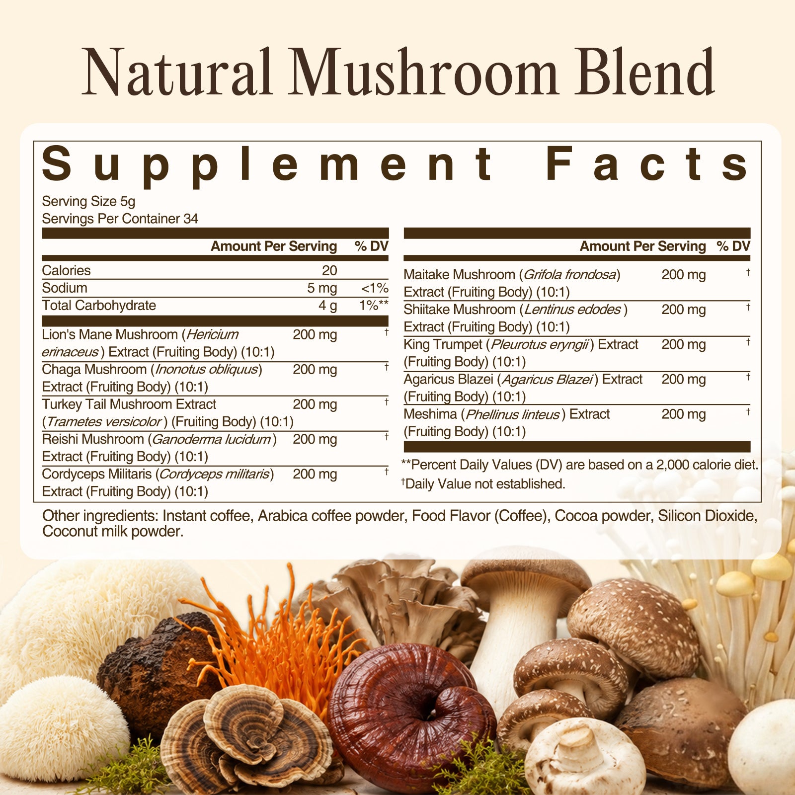 10-in-1 Complex Mushroom Coffee | 170g