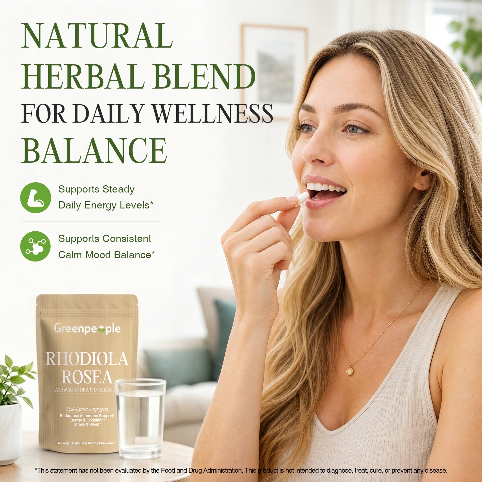 Rhodiola Rosea Complex | Stress, Energy & Focus – 60 Vegan Capsules