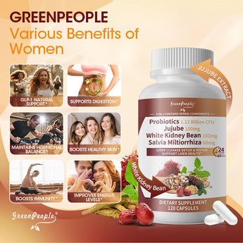 9-in-1 Liver Cleanse & Women’s Probiotic Supplement | 467 Billion CFU | 120 Capsules