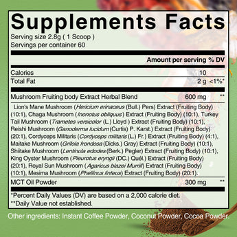 GREENPEOPLE Mushroom Blend Powder Supplement for Coffee & Smoothies - GreenPeople