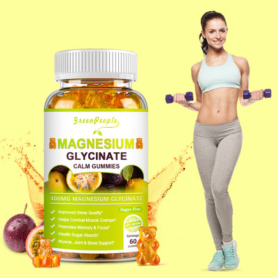 GREENPEOPLE Passion Fruit Flavor Magnesium Glycinate Gummies