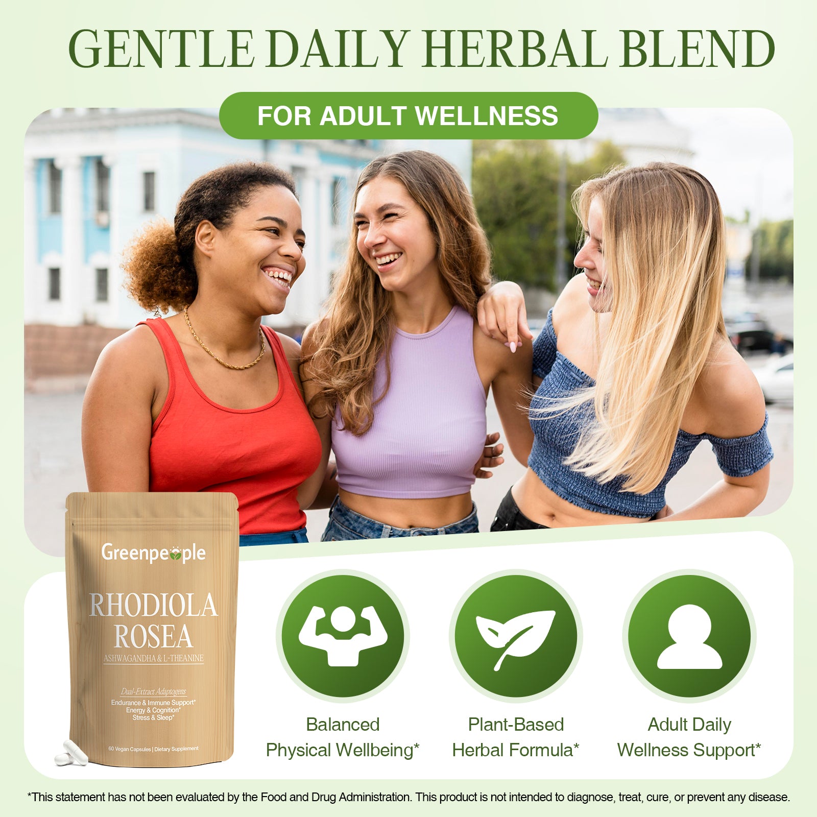 Rhodiola Rosea Complex | Stress, Energy & Focus – 60 Vegan Capsules