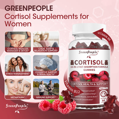 15-in- 1 Cortisol Reducer Detox Manager Supplements for Women 90 counts