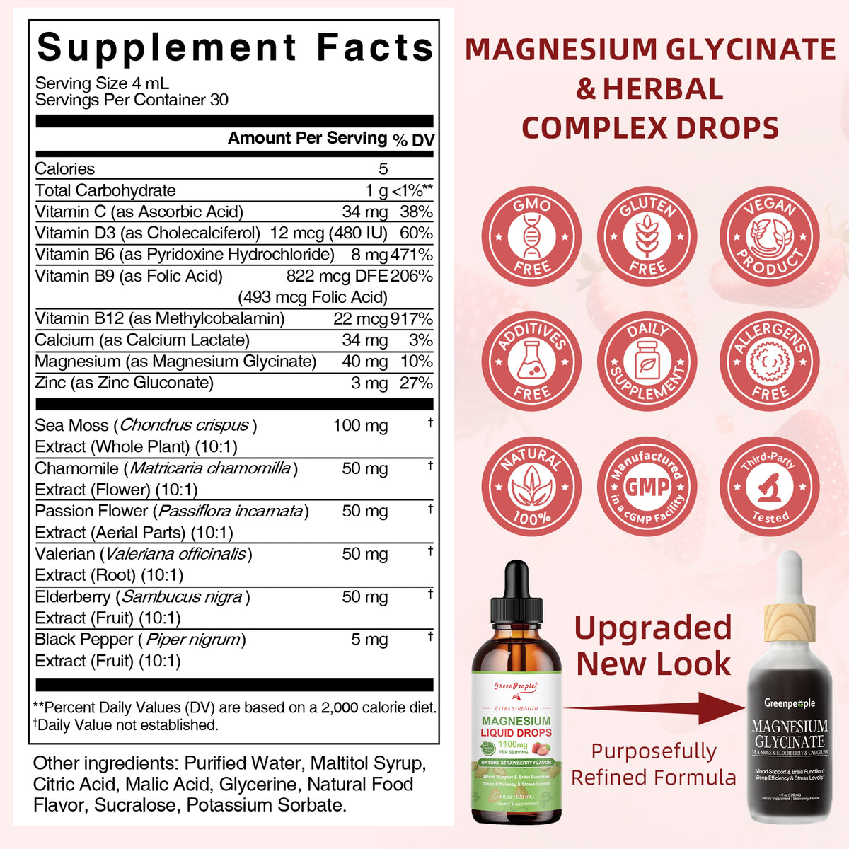 8-in-1 High-Absorption Magnesium Glycinate Liquid Drops | 4 fl oz (120 mL)