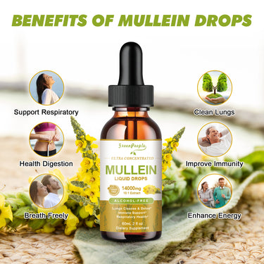 GREENPEOPLE Mullein Flavor Drops Supplement with Calendula & Elderberry