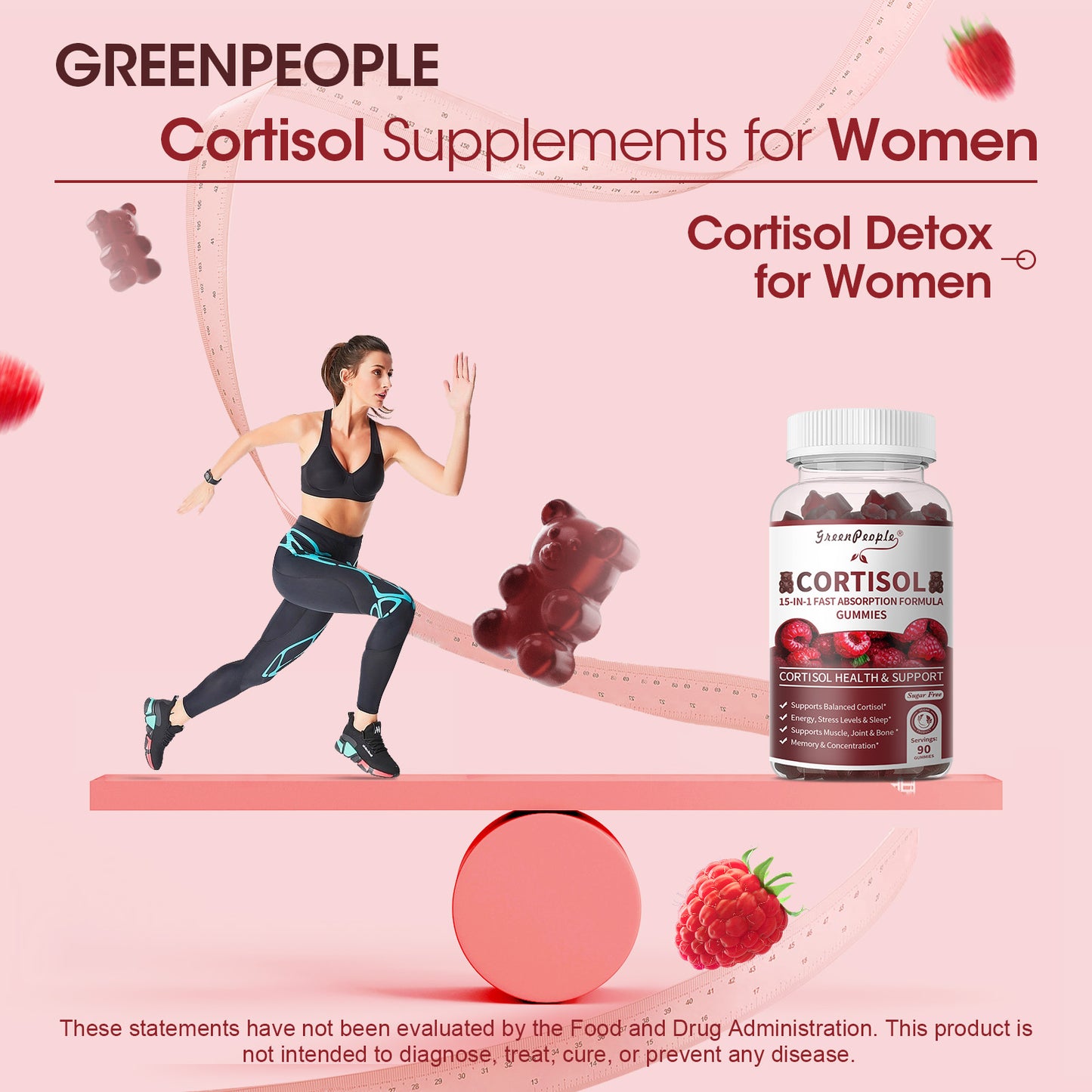 15-in- 1 Cortisol Reducer Detox Manager Supplements for Women 90 counts