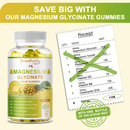 Berberine Liquid Drops & Sugar-Free Magnesium Gummies Blood Sugar and Sleep Support & Electrolyte Balance Bundle