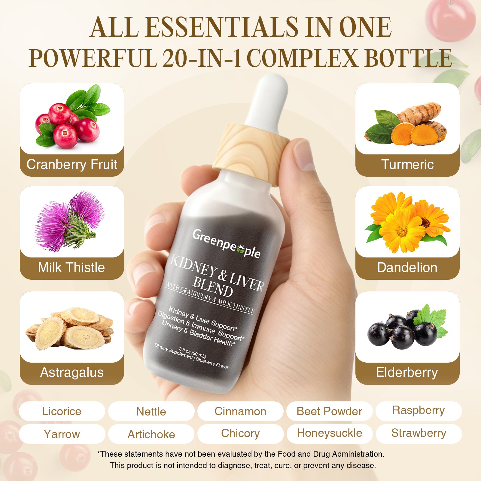 20-in-1 Kidney & Liver Drops | 60mL
