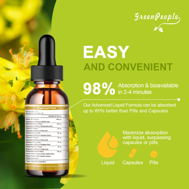 GREENPEOPLE Mullein Flavor Drops Supplement with Calendula & Elderberry