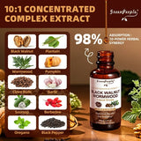 GreenPeople Herbal Digestive Drops featuring black walnut, wormwood, clove, and garlic in a 2 fl oz bottle for gut health support