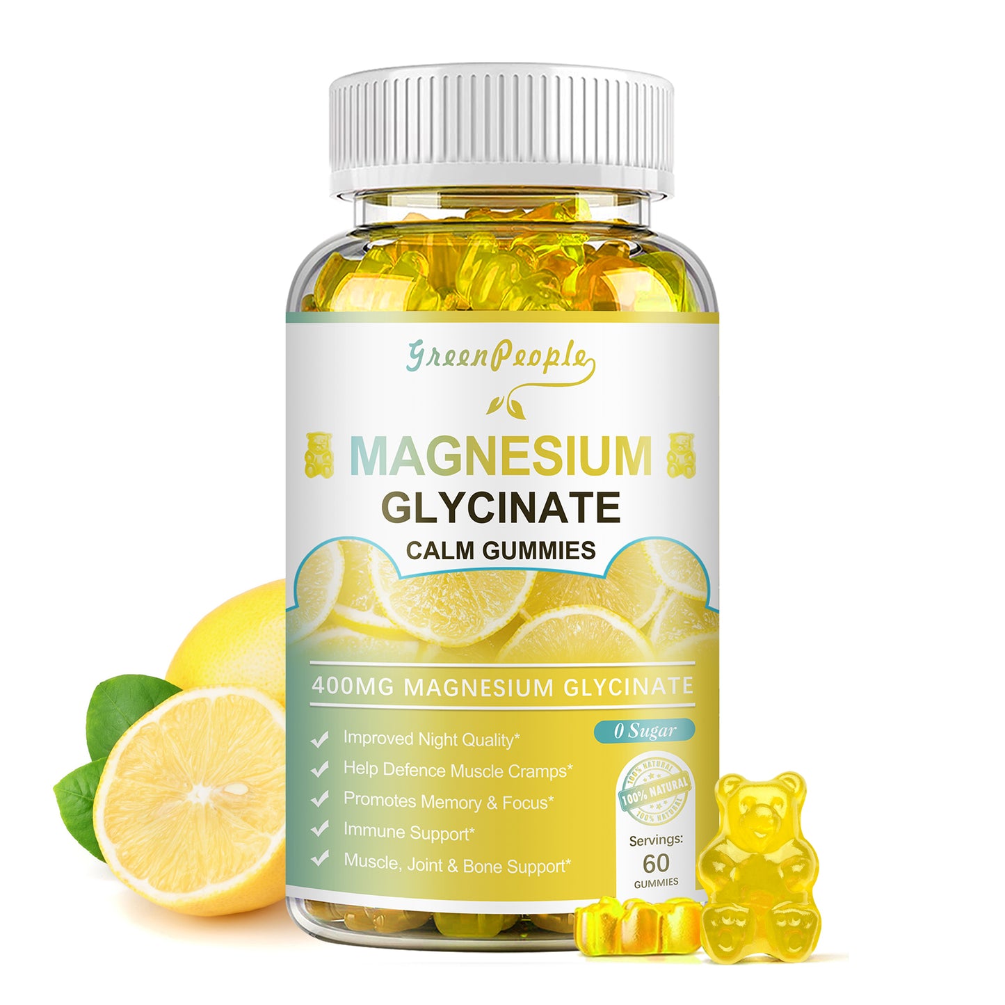 Magnesium Glycinate Gummies 400mg Supplement for Sleep