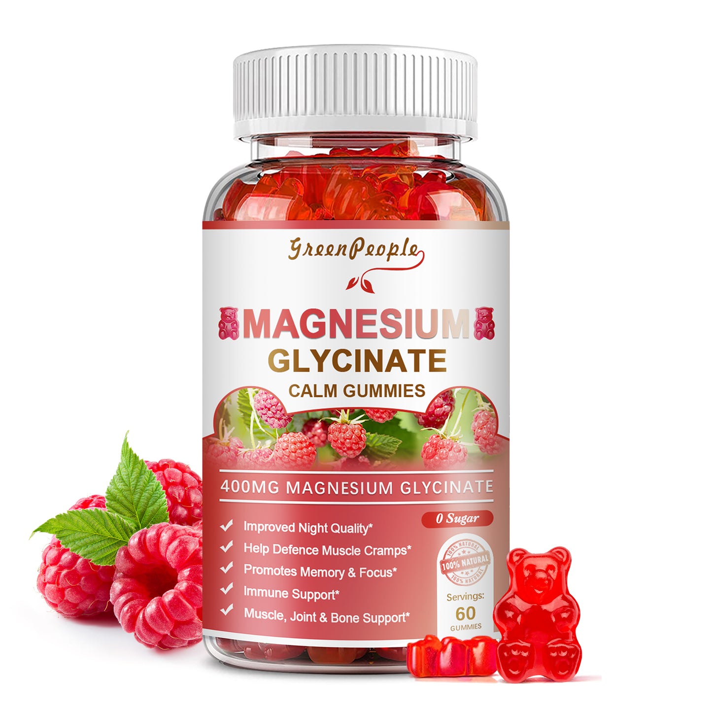 Magnesium Glycinate Gummies 400mg Supplement for Sleep