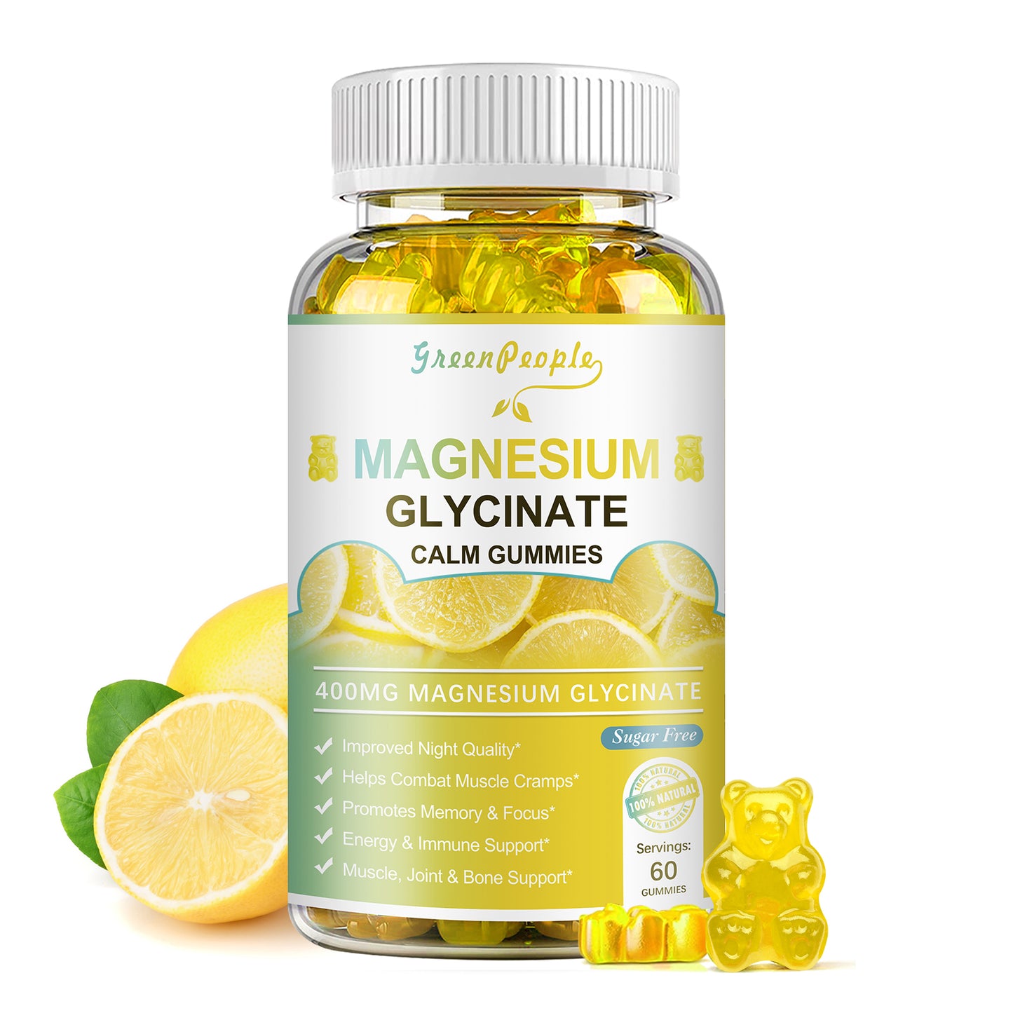 Magnesium Glycinate Gummies 400mg Supplement for Sleep