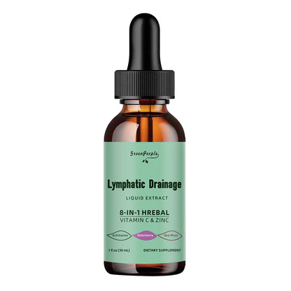 Lymphatic Drainage Supplements Drops - 10-in-1 Vegan Lymphatic Support Supplement - Lymphatic Cleanse with 1000mg Echinacea & Elderberry - Immune Support - Vegan, Non-GMO (1 fl oz, 2 Pack)