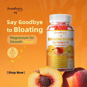 Magnesium Glycinate Gummies with Vitamin D, K2 Peach Flavor 3 Packs